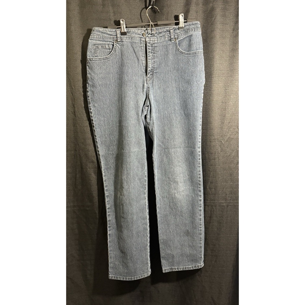 Charter Club Jean Shop Womens 12 Classic Straight Blue Rhinestone Jeans